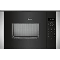 Neff N 50 Integrado Solo - Microondas (Integrado- Solo microondas- 25 L- 900 W- Botones- Giratorio- Tocar- Negro- Acero…